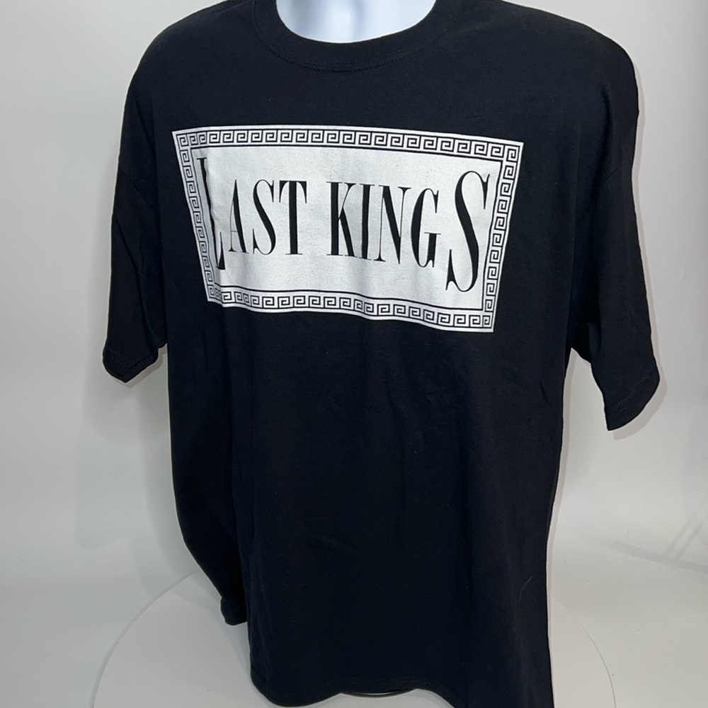 NEW VINTAGE LAST KINGS MENS SHIRT IN BLACK/WHITE SIZE XL